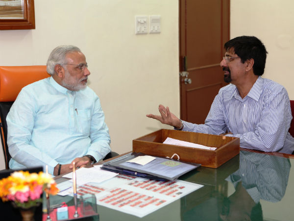 Srikkanth meets Narendra Modi