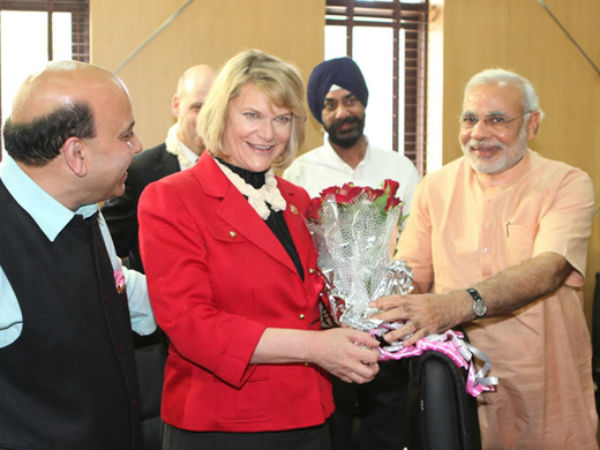 અમેરિકન ડેલીગેટ્સની મોદી સાથે મુલાકાત
