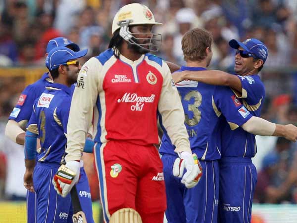 Rajsthan royals defeats to Royal Challengers Bangalore