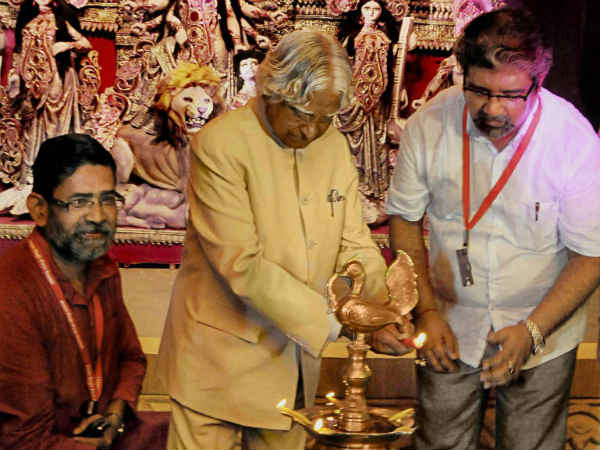 દૂર્ગા પૂજામાં અબ્દૂલ કલામ