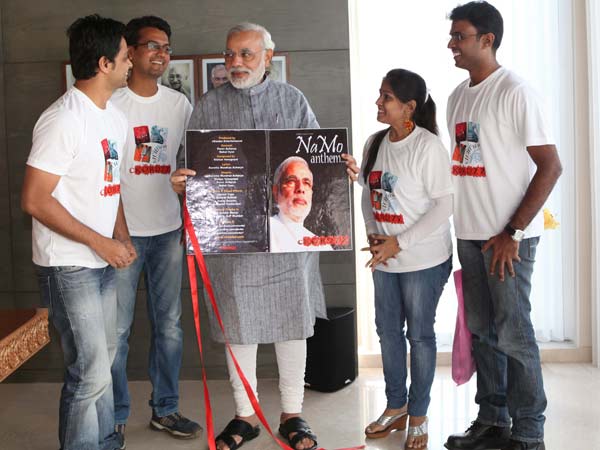 'નમો એન્થમ' બનાવનાર ગ્રુપ મળ્યું મોદીને