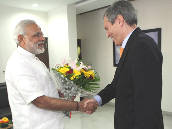 નરેન્દ્ર મોદી અને માઇકલ સ્ટેનર