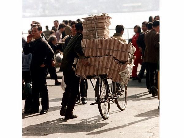 Harbour Scene - Overloaded cycle