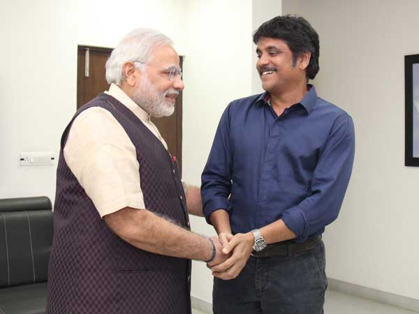નરેન્દ્ર મોદી સાથે નાગાર્જુનની મુલાકાત