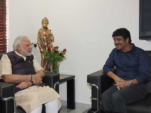 નરેન્દ્ર મોદી સાથે નાગાર્જુનની મુલાકાત