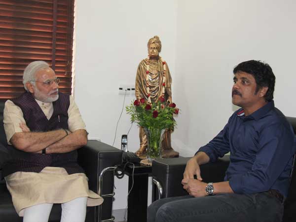 નરેન્દ્ર મોદી સાથે નાગાર્જુનની મુલાકાત