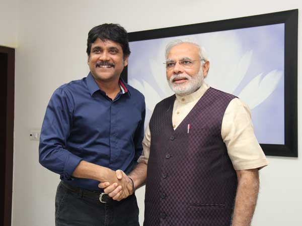 નરેન્દ્ર મોદી સાથે નાગાર્જુનની મુલાકાત