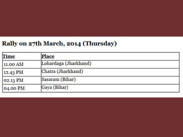 Rally on 27th March, 2014