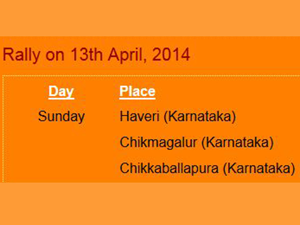 Rally on 13th April, 2014