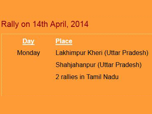 Rally on 14th April, 2014