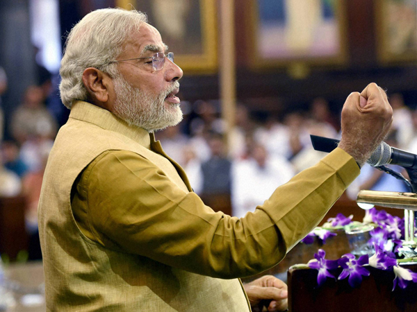 મોદીનું હૃદય દ્રાવક ભાષણ