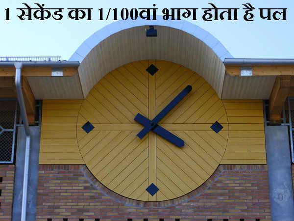 એક સેંકડનો 1/100 ભાગ હોય છે પળ