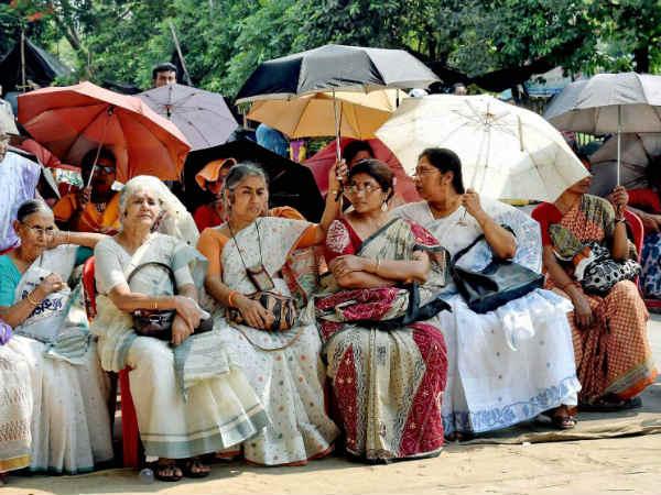 વિરોધ પ્રદર્શનમાં ગરમીનો આતંક