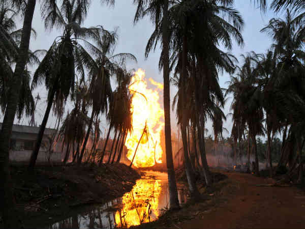 GAIL gas leak fire In Andhra Pradesh