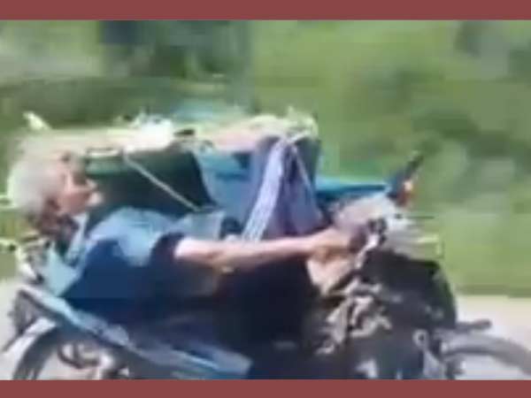 અનોખી રીતે ચલાવ્યું પોતાનું ટૂવ્હીલર