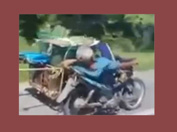 અનોખી રીતે ચલાવ્યું પોતાનું ટૂવ્હીલર
