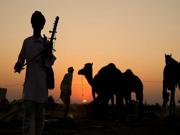 પુષ્કરમાં સનસેટ