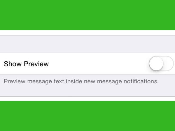 Hide message previews