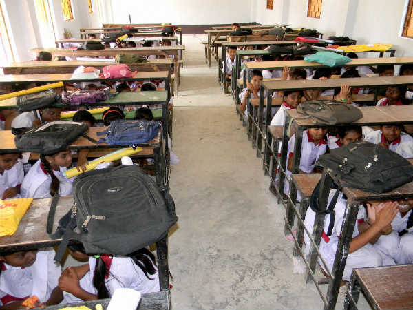 બાળકો શીખ્યું ભૂકંપ સામે ઝઝૂંમવું