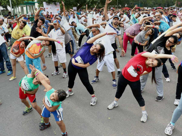 ચંદીગઢવાસીઓ મળીને કરી કસરત