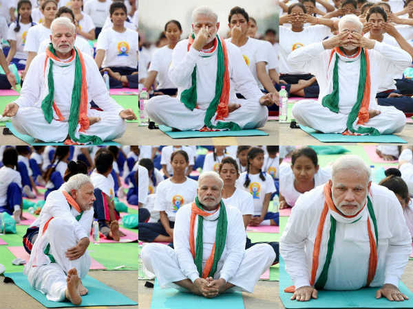 યોગ દિવસે યોગી બન્યા મોદી