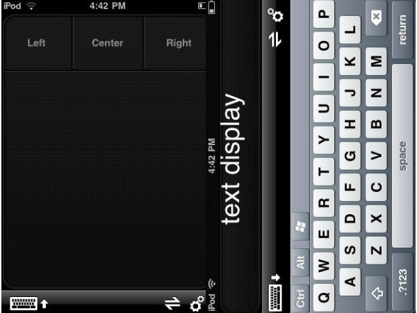 Touch mouse application