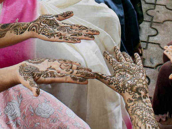 મહેંદી લગાવવી