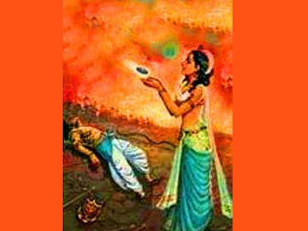 અર્જૂનને બચાવવા ઘટોત્કચનો ઉપયોગ