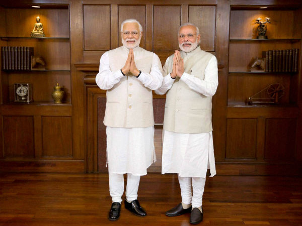 મોદીને મળ્યા મોદી, મોદીના ચહેરા પર છવાઇ ખુશી