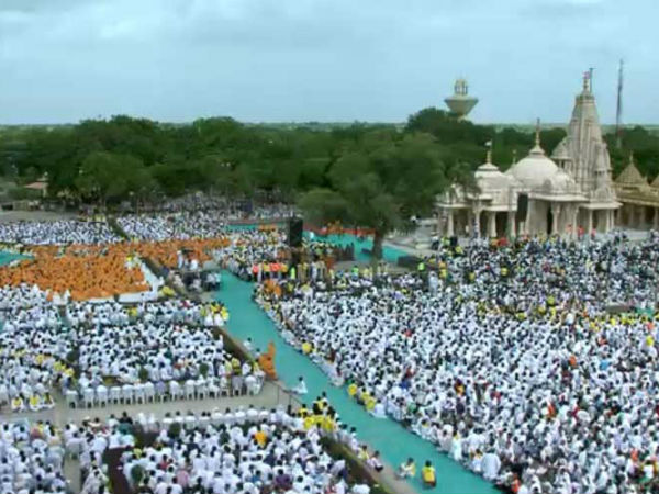 પ્રમુખ સ્વામીના અંતિમ વિધિની તસવીરો