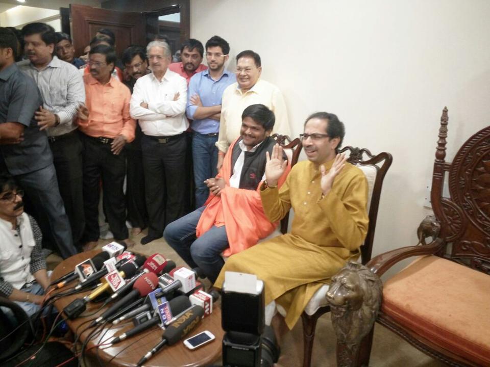 હાર્દિક શિવસેનાની દોસ્તી