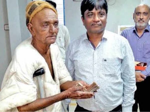 ભીખ માંગી એકત્રિત કરેલા નાણાં કર્યા દાન