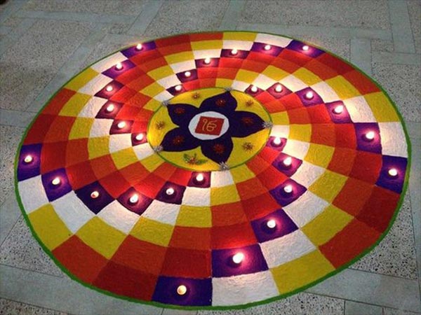 જમીન પર સુંદર આકૃતિ
