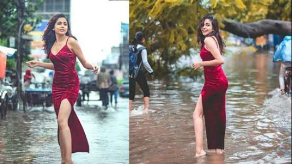 પૂર વચ્ચે હૉટ ફોટોશૂટ