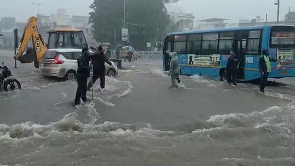 રાજકોટ શહેરમાં વરસાદની સ્થિતી