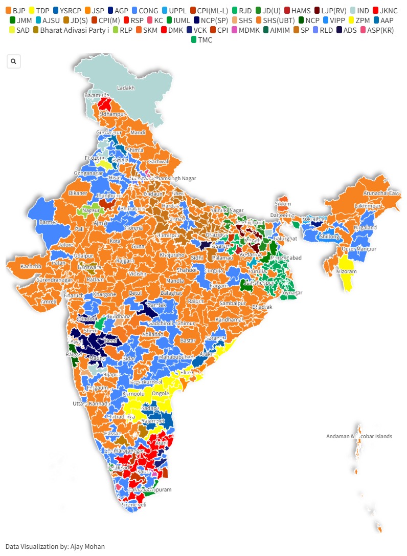 ભાજપનું 400ને પાર કરવાનું સપનું તૂટી ગયું