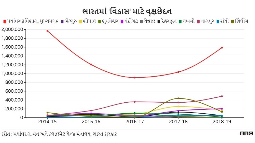 વૃક્ષચ્છેદનના આંકડા ચિંતાજનક હોવાનું માને છે પર્યાવરણપ્રેમીઓ વૃક્ષચ્છેદનના આંકડા ચિંતાજનક હોવાનું માને છે પર્યાવરણપ્રેમીઓ